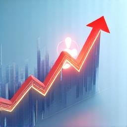 Grafik kağıdında fiyat düşüşünü gösteren bir ok ve fiyat uyarısı simgesi