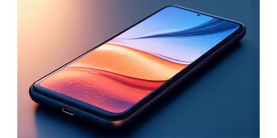 Yeni model bir akıllı telefonun yakın çekimi, ekranında parıldayan modern arayüz